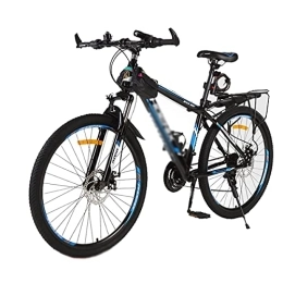 JAMCHE Mountain Bike JAMCHE Adult Mountain Bike 26 inch Wheels Adult Bicycle 24-Speed Bike for Men and Women MTB Bike with Double Disc Brake Suspension Fork for a Path, Trail & Mountains / Blue / 24 Speed