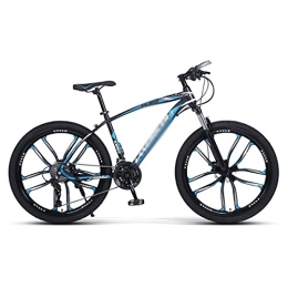 JAMCHE Mountain Bike JAMCHE Mountain Bike 21 / 24 / 27 Speed Bicycle Front Suspension MTB High-Carbon Steel Frame 26 in Wheels for a Path, Trail & Mountains for Men Woman Adult and Teens / Blue / 21 Speed