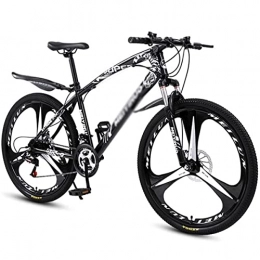 BaiHogi Mountain Bike Professional Racing Bike, 26 in Wheel Mens Adults Mountain Bike 21 / 24 / 27 Speed Dual Full Suspension Carbon Steel Frame for a Path Trail Mountains / Black / 27 Speed (Color : Black, Size : 27 Speed)
