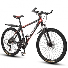 BaiHogi Mountain Bike Professional Racing Bike, Mountain Bike, 26 inch Women / Men MTB Bicycles Lightweight Carbon Steel Frame 21 / 24 / 27 Speeds Front Suspension / White / 27Speed (Color : Red, Size : 21Speed)