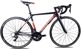 NOLOGO Road Bike Bicycle Adult Road Bike, Professional 18-Speed Racing Bicycle, Ultra-Light Aluminium Frame Double V Brake Racing Bicycle, Perfect For Road Or Dirt Trail Touring (Color : Red, Size : TA30)