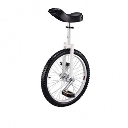 WLGQ Unicycles 20" Adult's Trainer Unicycle Height Adjustable Skidproof Butyl Mountain Tire Balance Cycling Exercise Bike Bicycle (White)