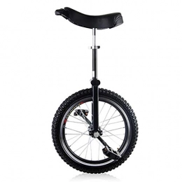 AHAI YU Unicycles AHAI YU 16inch Wheels Unicycle for Kids Age 6 / 7 / 8 / 9 / 10 Years, Boys / girls Small Unicycles with Thicken Alloy Rim, Outdoor One Wheel Uni-Cycle (Color : BLACK)