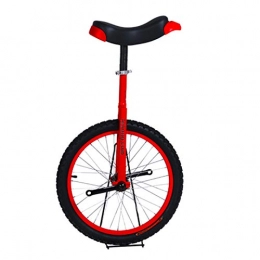 SJSF L Unicycles Kids Unicycle with 16-Inch / 18-Inch / 20-Inch Skidproof Wheel, School Children Cycling Balance Exercise Aujustable Height Learning Training, Red, 16in
