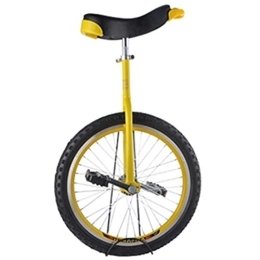  Bike Mom / Dad / Adult / Teen Balance Unicycle, 20 Inch, Female / Male Outdoor Unicycle With Alloy Rim & Stand, User Height 160-175Cm (Color : Yellow, Size : 20") Durable