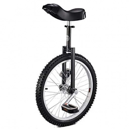 SJSF Y Unicycles Unicycle 20 Inch - Skid Proof Wheel Unicycle Bike Leakproof Butyl Tire Wheel Cycling Exercise - Unicycles for Adults Kids Men Teens Boy, Black