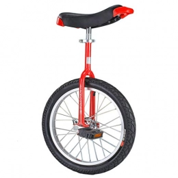 AHAI YU Unicycles Unicycles for Adults Kids, 16" / 18" / 20" / 24" One Wheel Balance Bike for Teens Men Woman Boys Girls, Steel Frame & Alloy Rim, Mountain Outdoor (Color : RED, Size : 16")
