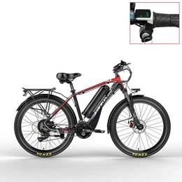 LANKELEISI Fahrräder LANKELEISI T8 48V Starkes leistungsfähiges elektrisches Fahrrad, Qualität u. Art- und WeiseMBB elektrisches Mountainbike, nehmen Suspendierungs-Gabel an (Red, 20AH 240W +1 Spared Battery)