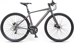 JIAWYJ Mountainbike YANGHAO-Mountainbike für Erwachsene- Erwachsene Rennrad, 16 Speed ​​Racing Bike-Student, leichte Aluminium-Rennräder mit hydraulischen Scheibenbremsen, 700 * 32C Reifen (Farbe: Grau, Größe: Gerader Gr