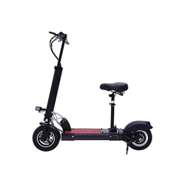 Daxiong Electric Scooter Daxiong 10 Inch Foldable Electric Scooter Adult Aluminum Mini Drive Electric Car Two-Wheel Lithium Battery Scooter, Black, 35km