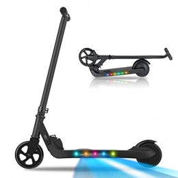 HappyBoard Electric Scooter HST Kids Electric Scooter E Scooter Kids Kick Electric Scooter with LED Light, 200W, up to 6KM / h, Foldable for Kids (Black)