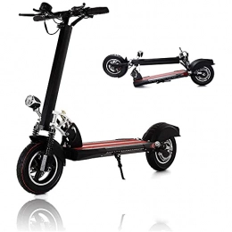 J&LILI Electric Scooter J&LILI Collapsible Electric Scooter, Portable 10-Inch Scooter for Adults, 350 W Engine, Maximum Speed 50 Km / H, Maximum Load, 120 Kg Long-Distance Battery, 36V15.6A