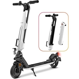 J&LILI Electric Scooter J&LILI Electrical Cooter with Road Legal Scooter, Electric Scooter 30Km Electric Scooter Removable Battery Explosion-Proof 8 Inch Honeycomb Tire
