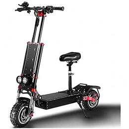 J&LILI Electric Scooter J&LILI Offroad Electric Roller Fast E-Scooter Adult 5600W Double Motor 11"Vacuum Tire Hydraulic Disc Brake 85 Km / H Bearing Weight 400 Kg High Performance Lithium Battery, 42Ah / 130KM