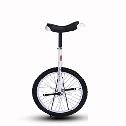 Bulawlly Monocycles Bulawlly Vélo de vélo de monocycle de Cadre de Roue de vélo de 16 Pouces avec Le siège de Selle de dégagement Confortable, vélo d'équilibre de Forme Physique Simple, Blanc