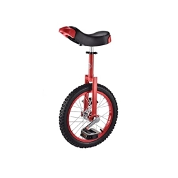 DWXN Monocycles DWXN Monocycle Balance Monte monocycle monocycle Facile Ajustable Seat Style Cyclisme Sports de Plein air Fitness Exercice Balance de santé Vélo 16 Pouces Red