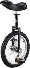 FOXZY Monocycles FOXZY Vélo réglable à Une Roue, adapté aux Jeunes Adultes et aux débutants dans Les Sports de Plein air for s'équilibrer (Color : Black, Size : 16 inch)