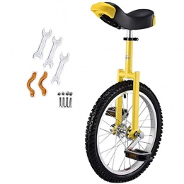 GJZhuan Monocycles GJZhuan 16" Monocycle, Cadre en Acier Robuste - Jante en Alliage D'aluminium Cadre et Dgagement Rapide Rglable Sige Rglable Monocycle (Color : Yellow)