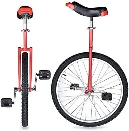 JINCAN Monocycles JINCAN Broche de roue de 24 pouces, monocycle débutant, sports de plein air pour enfants et adultes, sports de plein air et exercices de fitness (Couleur : Rouge)