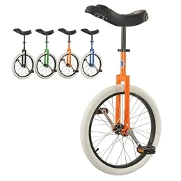  Monocycles Monocycle d'entraînement à Roues de 50, 8 cm réglable en Hauteur, monocycle pour débutants / Enfants / Adultes, équilibre des pneus de Montagne antidérapant Durable (20 Pouces Orange)