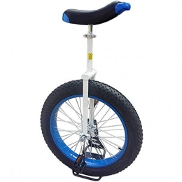 Vélos Monocycles Monocycle Femme / Homme Adolescent / Adultes Monocycle Extérieur Roue de 20 Pouces, Jante en Alliage Pneu Très Épais (Pneu de 20"× 4" de Largeur) (Color : Blue+White)