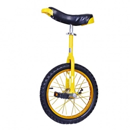 YYLL Monocycles Monocycle for Adultes Enfants, 360 Swing, 65 ° d'angle réglable Ronde Design extérieur monocycle 16 / 18 / 20 Pouces (Color : Yellow, Size : 16inch)