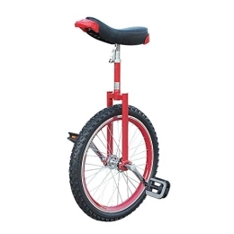 Generic Monocycles Monocycle garçon fille unisexe vélo enfant adulte débutant, roue 16" / 18" / 50, 8cm / 61 cm, hauteur réglable, charge 150 kg (couleur : rouge, taille : 60 cm))