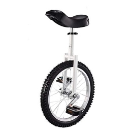 Yisss Monocycles Monocycle pour Les Enfants et Les Adultes Monocycle d'équilibre pour enfant / adulte 16" / 18" / 20" Blanc, cadeau d'anniversaire pour garçons et filles, vélo d'équilibre avec siège réglable en hauteur