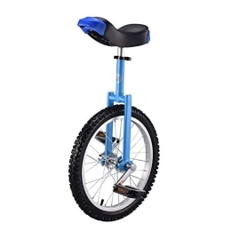 Generic Monocycles Monocycle à Roues 24" / 20" / 18" / 16" pour Enfants / Adultes, vélo d'équilibre Bleu avec siège réglable et pédale antidérapante, à partir de 9 Ans