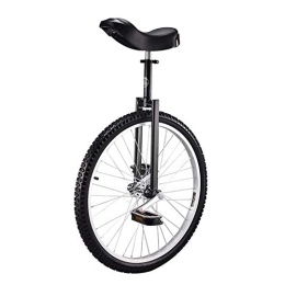 Generic Monocycles Monocycle à Roues Noir 24" / 20" / 18" / 16" pour Enfants / Adultes, vélo d'équilibre avec siège réglable et pédale antidérapante, à partir de 9 Ans