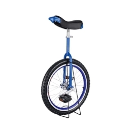  Monocycles Pneu de monocycle Chrome Roue de monocycle Style d'entraînement Cyclisme avec Support Cyclisme Sports de Plein air Fitness Exercice (Bleu 24 Pouces)