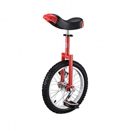 QWEASDF Monocycles QWEASDF 16", 18", 20", 24" Monocycle vélo Hauteur réglable Monocycle Cirque +Support de monocycle pour Ados / Kid's / Adulte Charge Montagne, Rouge, 16"