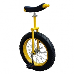 QWEASDF Monocycles QWEASDF 20" 24" Monocycle vélo Hauteur réglable à Une Roue Monocycle Roue Cirque +Support de monocycle pour Ados / Kid's / Adulte Charge Montagne, Jaune, 24"