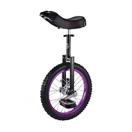 QWEASDF Monocycles QWEASDF Monocycle Ajustable 16", 18" Pouces pour Enfants Jeunes Monocycles Débutants Sports de Plein air Fitness Exercice, Violet, 16