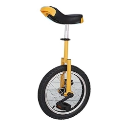 QWEASDF Monocycles QWEASDF Monocycle Ajustable Pouces pour Enfants Jeunes Monocycles Débutants, 16", 18", 20", 24" Sports de Plein air Exercice de Fitness, Jaune, 16“
