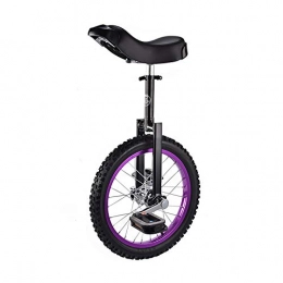 QWEASDF Monocycles QWEASDF Monocycle / vélo à Une Roue Hauteur réglable Charge maximale 150 Kg Cirque jonglage monocycle Artiste Roue 16"18", Violet, 16“