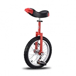 QWEASDF Monocycles QWEASDF Monocycle / vélo à Une Roue Hauteur réglable Charge maximale 150 Kg, jonglage monocycle Artiste 16-20 Pouces Mono Roue, Rouge, 16″
