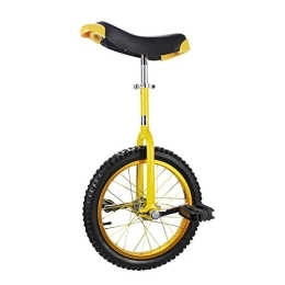 QWEASDF Monocycles QWEASDF Monocycle, vélo à Une Roue Hauteur réglable Charge maximale 85 Kg, Cirque jonglage monocycle Artiste 16, 18, 20 Pouces Mono Roue, Jaune, 20″