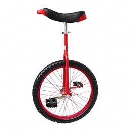 QWEASDF Monocycles QWEASDF Monocycle, vélo à Une Roue Hauteur réglable Charge maximale 85 Kg, Cirque jonglage monocycle Artiste 16, 18, 20 Pouces Mono Roue, Rouge, 18″