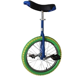  Monocycles Support Libre de Roue de monocycle avec des pneus colorés, Un Outil habité léger pour Le monocycle d'équilibre de bicyclettes acrobatiques (Bleu 16 Pouces)