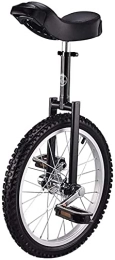  Monocycles Vélo Monocycle Noir 24" / 20" / 18" / 16" Monocycle à Roues pour Enfants / Adultes, vélo d'équilibre vélo avec siège réglable et pédale antidérapante, à partir de 9 Ans (Color : Black, Size : 18 inch Wheel)
