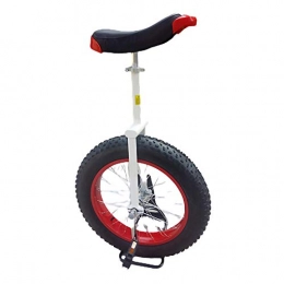 YYLL Monocycles YYLL 20 / 24 Pouces Roue monocycle avec siège réglable for l'équilibre du vélo Exercice Simple Roue Enfant Adulte monocycle (Rouge et Blanc) (Color : with Parking Rack, Size : 20Inch)
