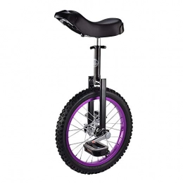 ZLI Monocycles ZLI Monocycle Monocycle de Roue de 16 inch pour Débutant / Adolescent Masculin / Étudiant, Vélo D'équilibre en Plein Air avec Siège Réglable, Convient pour Hauteur 120-155cm (Color : Purple)