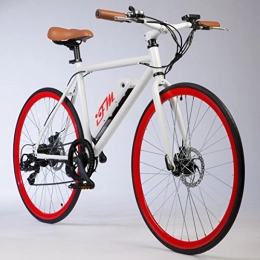 Import For Me Vélos électriques City Bike lectrique homme rouge Batterie Lithium 26