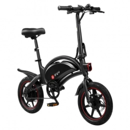 Dyu Vélos électriques DYU D3F Vélo électrique pliable pour adultes, vélo de montagne intelligent 240 W en alliage d'aluminium amovible 36 V / 10 Ah Batterie lithium-ion avec 3 modes de conduite