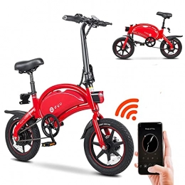 Dyu Vélos électriques DYU Vélo Électrique Pliant，14" City E-Bike Adultes Moteur 250W Vitesse jusqu'à 25 km / h, 40km la Longue Portée，36V 10Ah Batterie Lithium Rechargeable Smartphone App Unisexe Adolescent