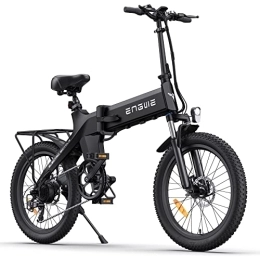ENGWE Vélos électriques ENGWE C20 Pro Vélo électrique E-Bike avec pneu 20" 3.0 Fat Tire, Batterie 36V 15.6Ah , 250W autonomie jusqu'à 40-120 km, Vélo pliant tout-terrain à 7 vitesses , Vélo de ville (Noir)