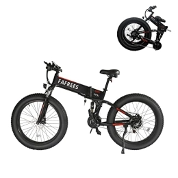 Fafrees Vélos électriques Fafrees FF91 Vélo électrique pliable, 26 x 4 pouces Fat Bike électrique avec application, 48 V 10 Ah batterie amovible VTT vélo électrique, vélo de montagne pour adultes