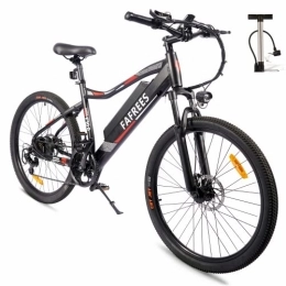 Fafrees Vélos électriques Fafrees Vélo électrique pliable avec batterie amovible 36 V / 10 Ah, 7 vitesses, 250 W, siège réglable, guidon, vélo de sauvetage électrique pour adultes, noir