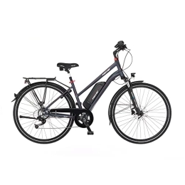 Fischer Vélos électriques fischer Viator 2.0 Vélo électrique pour Femme | RH 44 cm Moteur arrière 45 Nm | Batterie 48 V Trekking | E-Bike, Anthracite foncé Mat, 71 cm